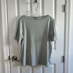 Scoop neck fancy office shirt